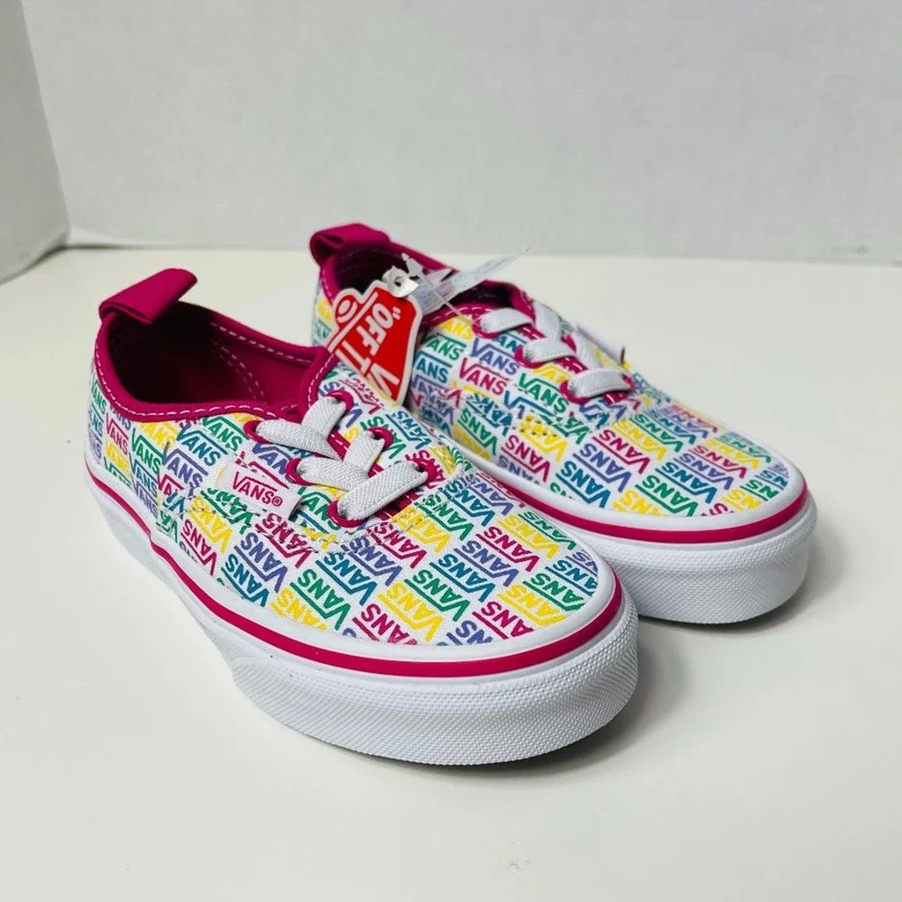 Vans Kids Authentic Elastic Rainbow Sneaker 10.5K - Picture 7 of 12